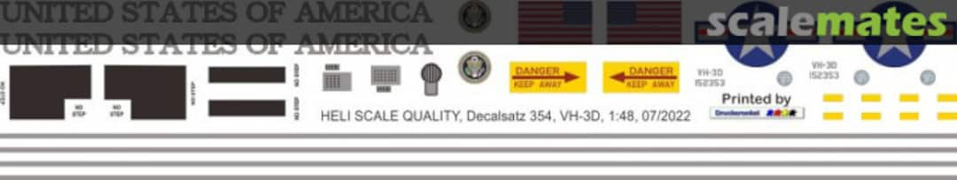 Boxart S-61 / VH-3D - US Marine One Decal 354 Heli Scale Quality