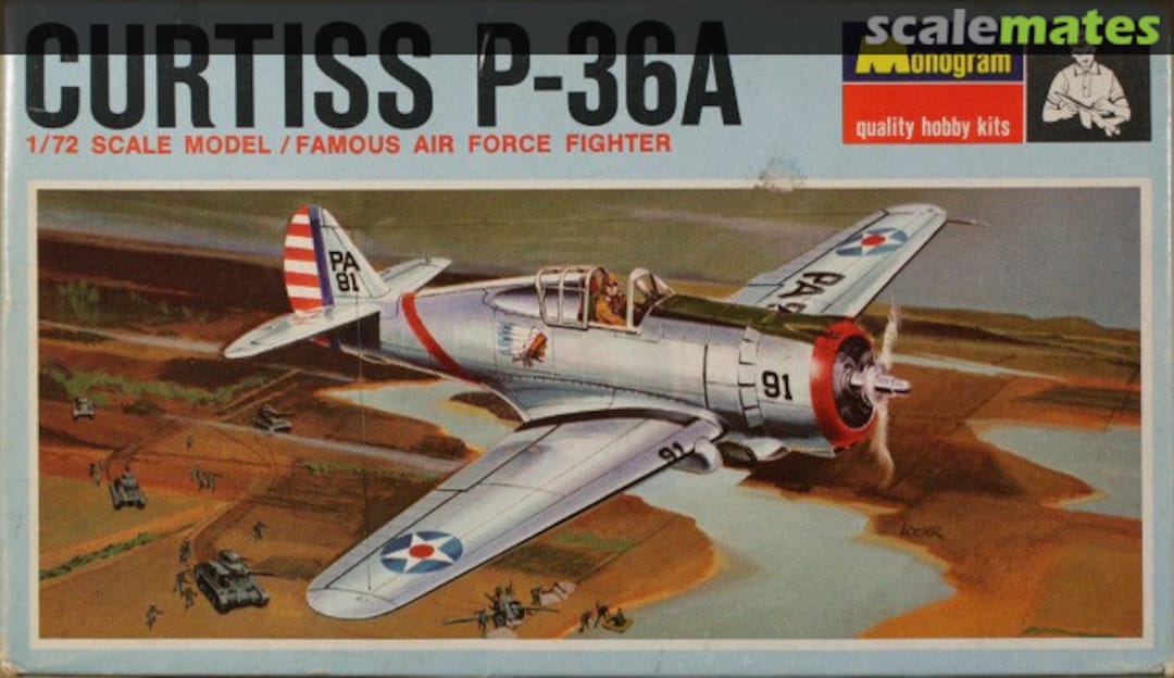 Boxart Curtiss P-36A Hawk PA145 Monogram