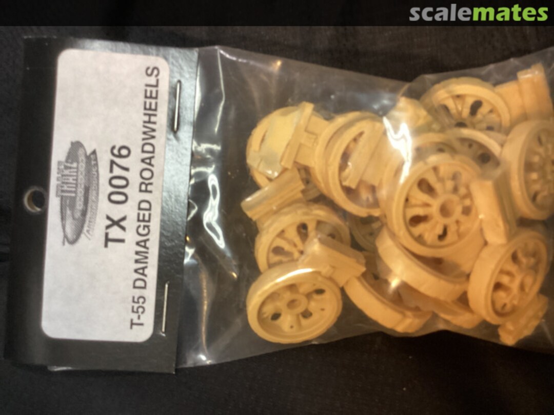 Boxart T-55 Damaged Roadwheels TX 0076 VLS - Trakz