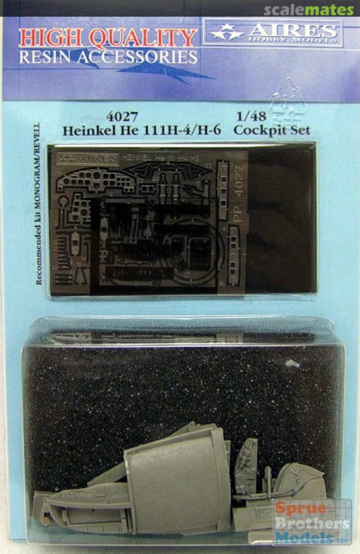 Boxart Heinkel He 111 H-4/H-6 cockpit set 4027 Aires