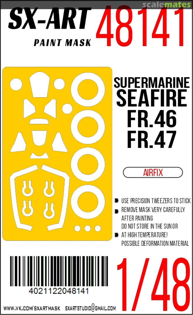 Boxart Supermarine Seafire FR.46, FR.47 masks 48141 SX-Art