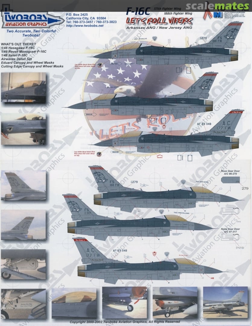 Boxart F-16C Let's Roll Vipers 48-042 TwoBobs Aviation Graphics