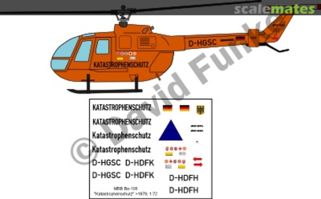 Boxart MBB Bo-105C "Katastrophenschutz" DF10272 DF HeloStuff