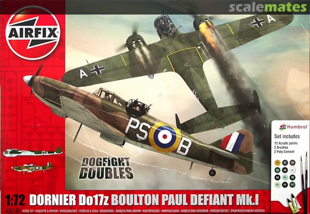 Boxart Dornier Do17Z & Boulton Paul Defiant Mk.I A50170 Airfix