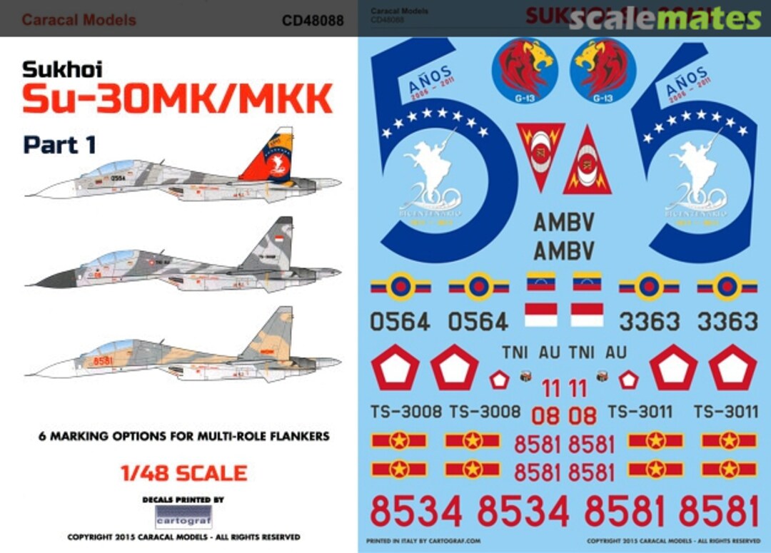 Boxart Sukhoi Su-30MK/MKK CD48088 Caracal Models