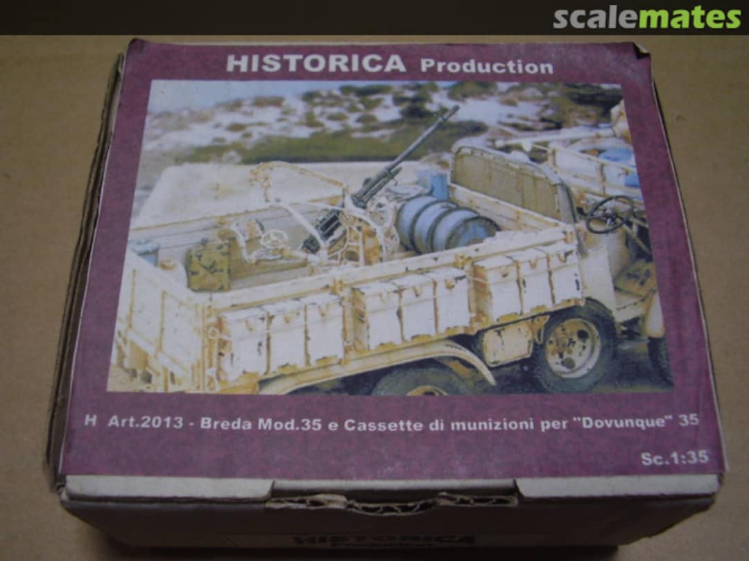 Boxart Breda mod.35 e cassette di munizioni per "Dovunque" 35 2013 Historica Productions