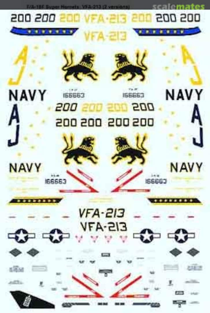 Boxart F/A-18F Super Hornets: VFA-213 (2 versions) 48-1101 Microscale