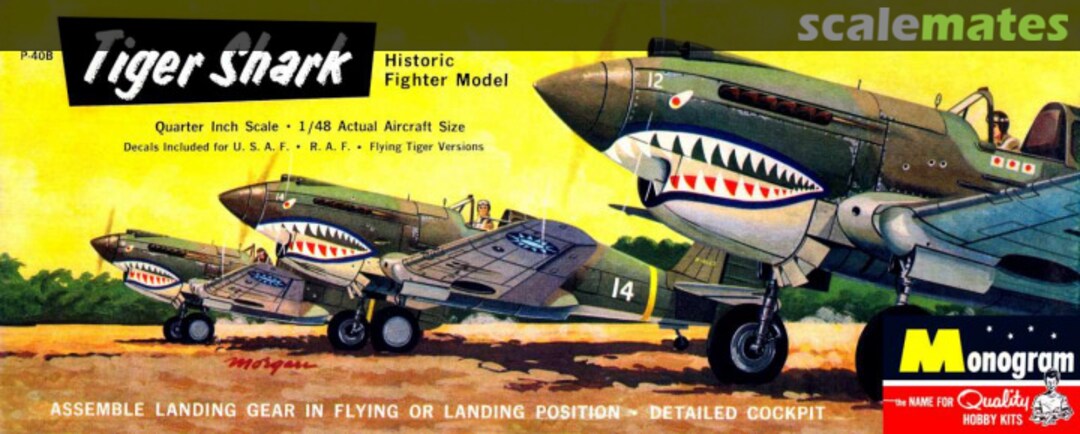 Boxart P-40B Tiger Shark PA96 Monogram