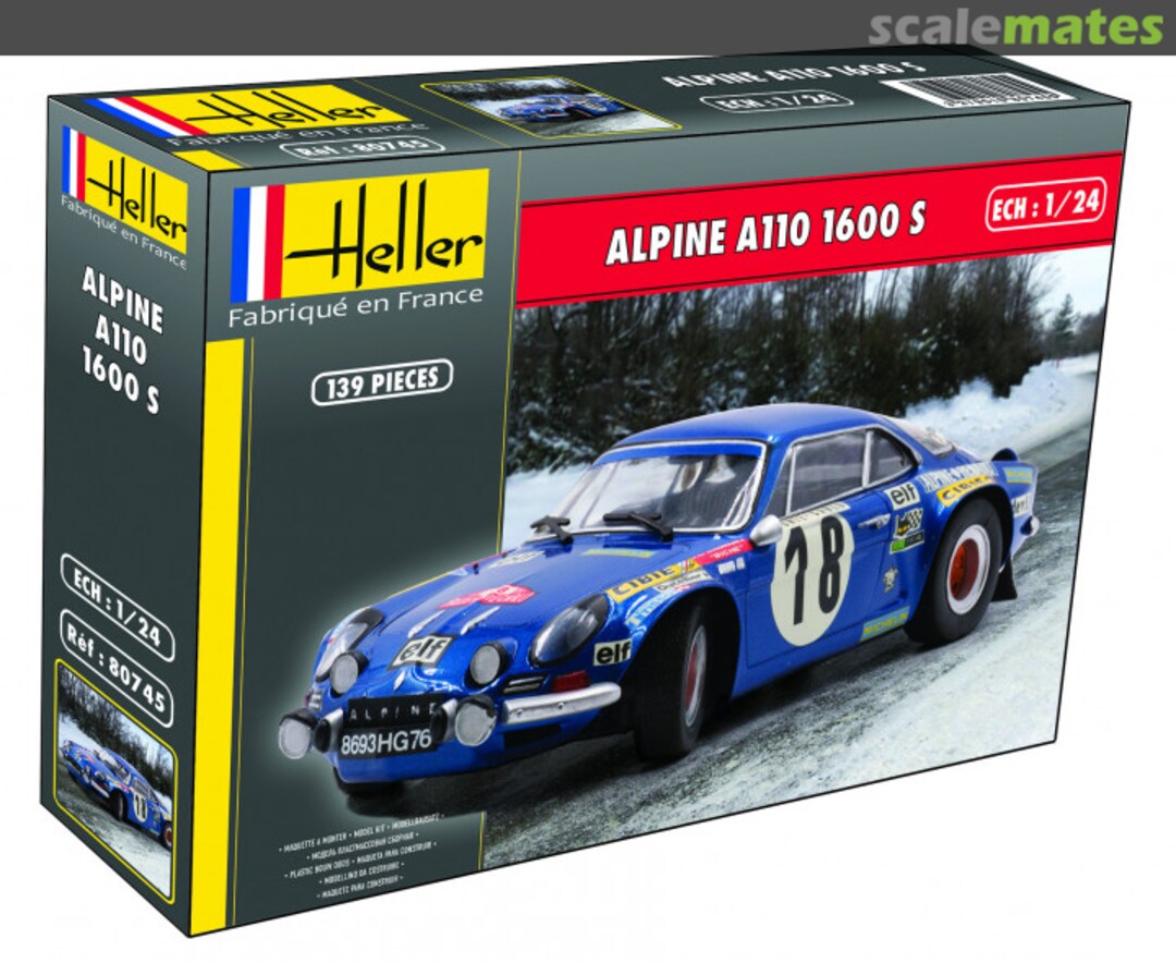 Boxart Alpine Renault A110 1600 S 80745 Heller