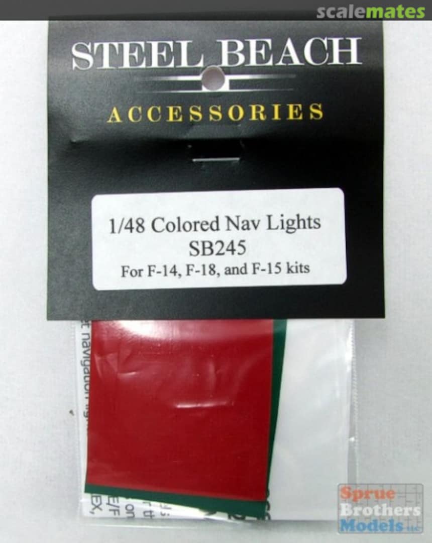 Boxart Colored (Red & Green) Nav Lights for F-14 F-15 F-18 49045 Steel Beach