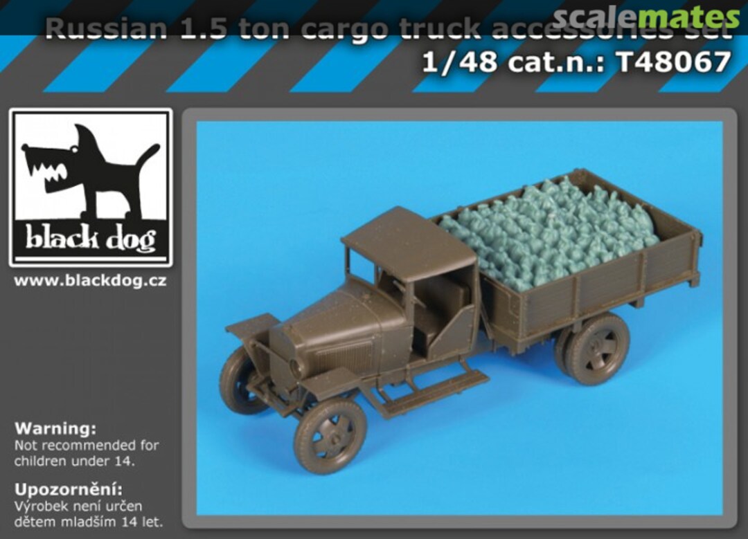 Boxart Russian 1.5 ton Cargo Truck accessories set T48067 Black Dog