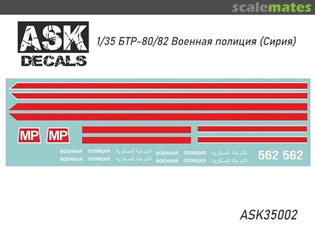 Boxart BTR-80/82 Military Police (Syria) ASK35002 All Scale Kits