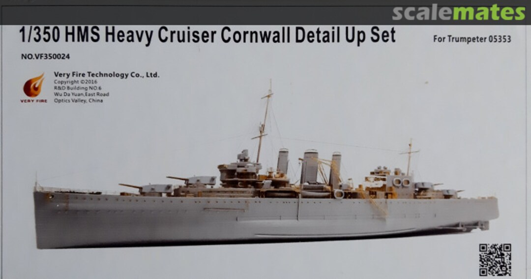 Boxart HMS Heavy Cruiser Cornwall Detail Up Set VF350024 Very Fire