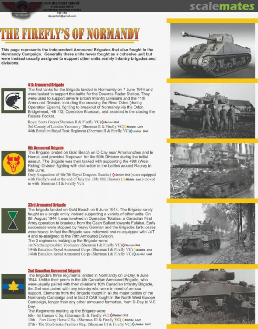 Contents Allied Armour - Sherman/M10/Firefly  DGS Military Hobby