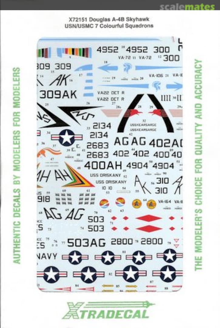 Boxart Douglas A-4B Skyhawk X72-151 Xtradecal