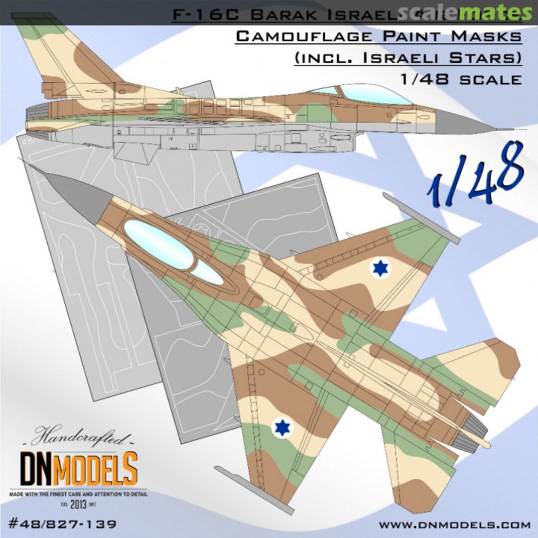 Boxart F-16C Barak Israeli Air Force Camouflage Paint Masks Set 48/827-139 DN Models