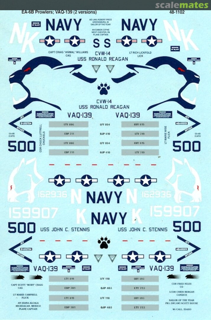 Boxart EA-6B Prowlers 48-1102 Microscale