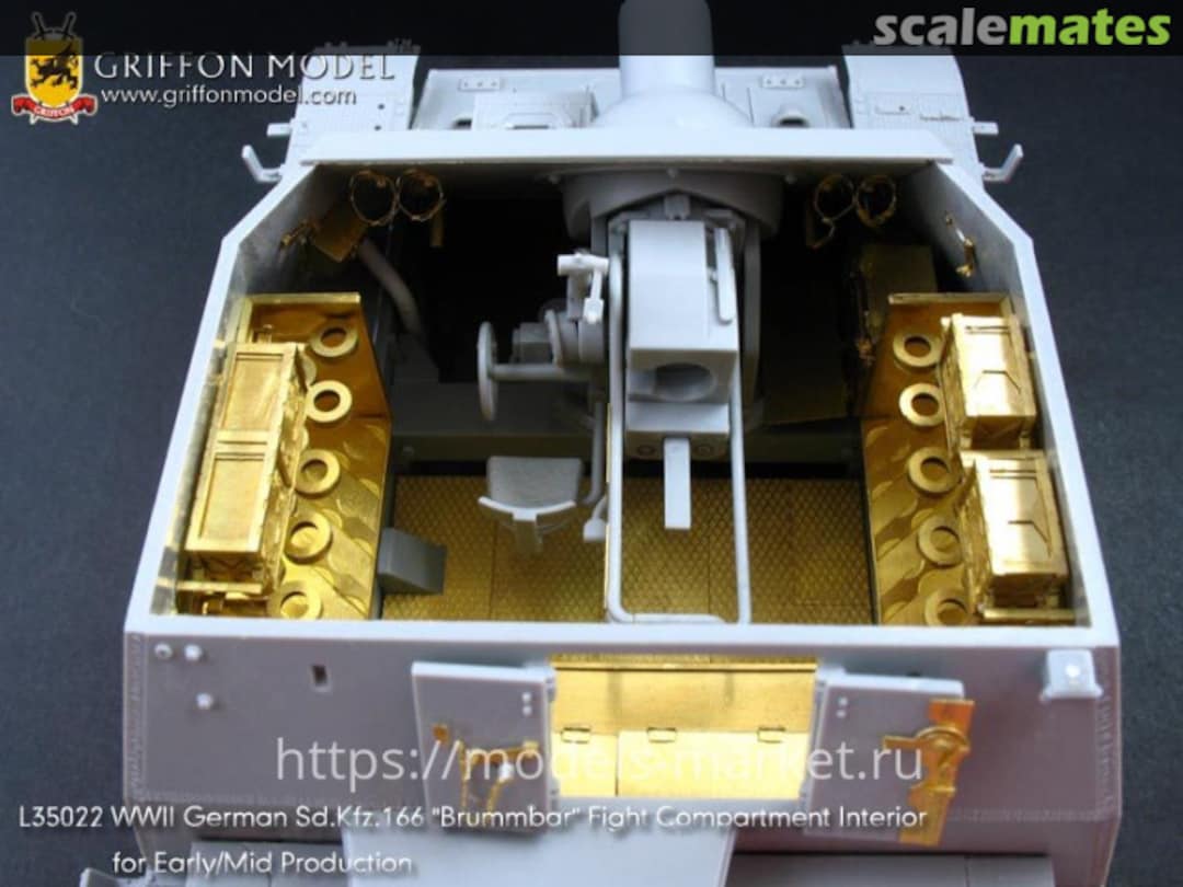 Boxart German Sd.Kfz.166 "Brummbar" Fighting Compartment L35022 Griffon Model