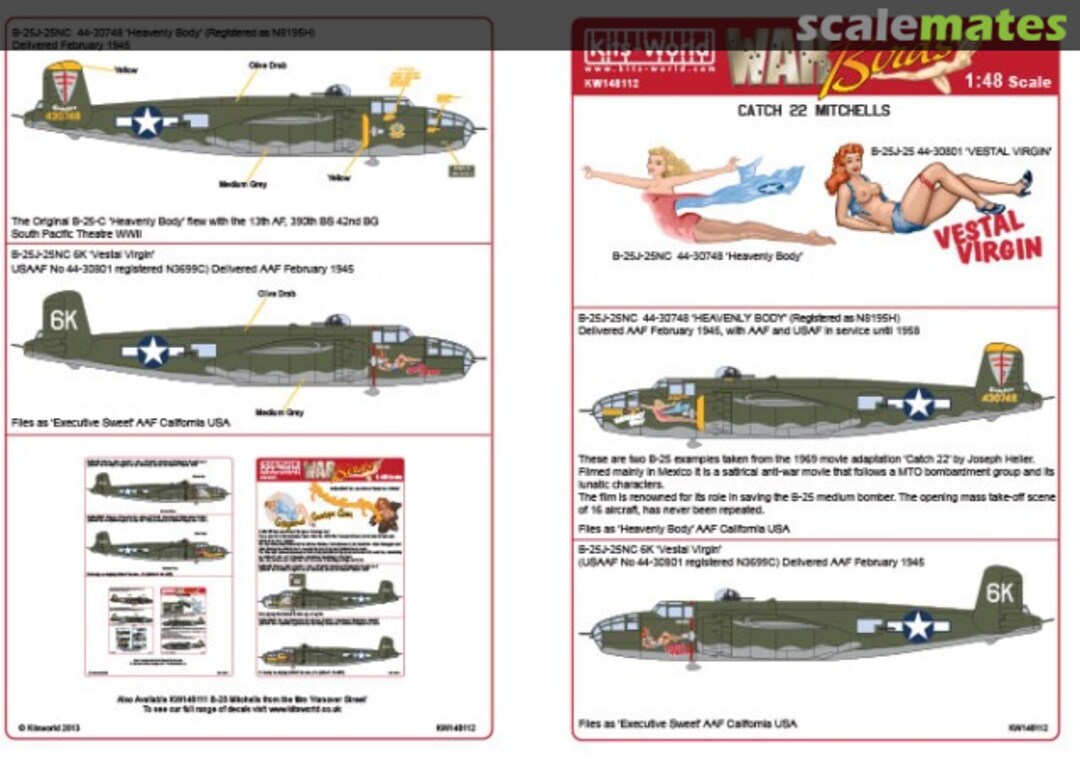 Boxart B-25J Catch 22 Mitchells KW148112 Kits-World