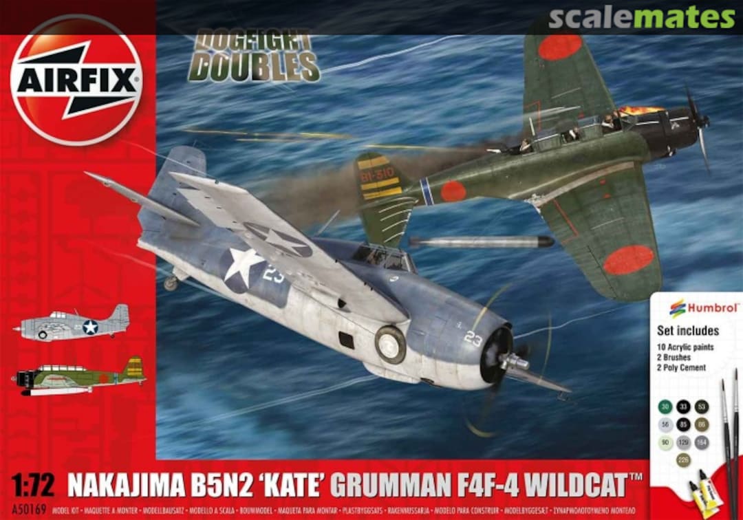 Boxart Nakajima B5N2 'Kate' & Grumman F4F-4 Wildcat A50169 Airfix