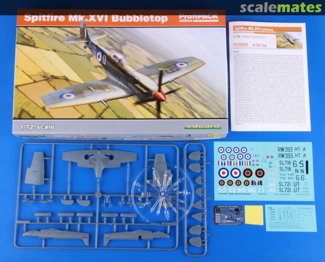 Contents Spitfire Mk.XVI Bubbletop 70126 Eduard