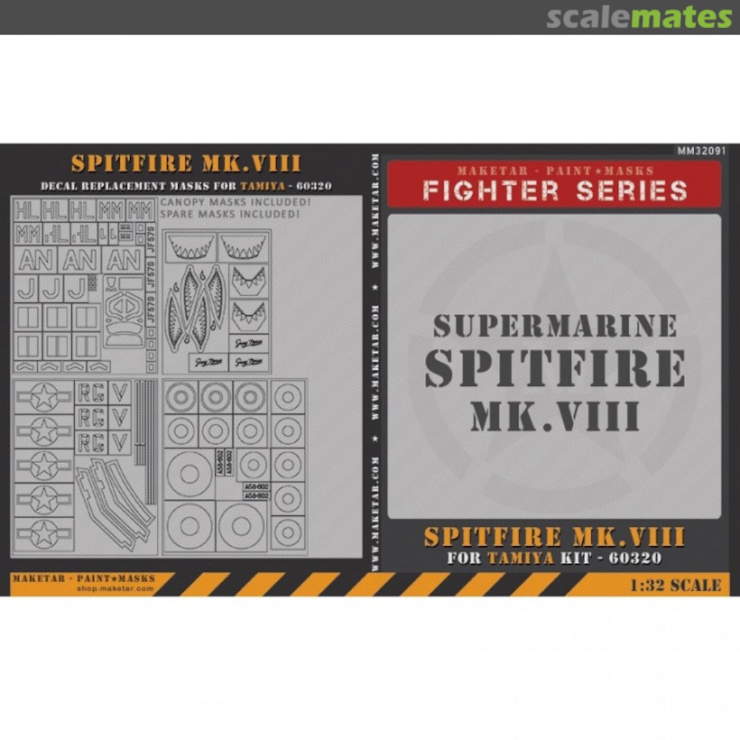 Boxart Supermarine Spitfire Mk.VIII for Tamiya kit 60320 MM32091K Maketar