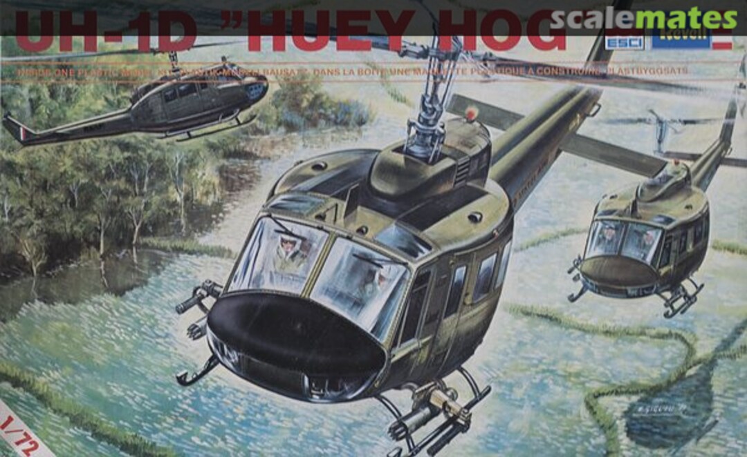 Boxart UH-1D Huey Hog H-2218 Revell/ESCI