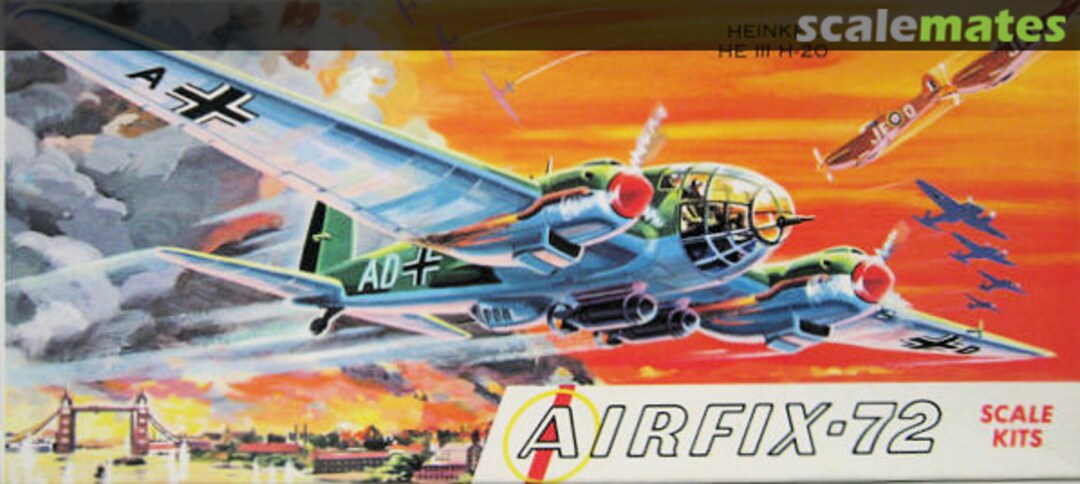 Boxart Heinkel He 111 H-20 3-98 Airfix Corporation of America