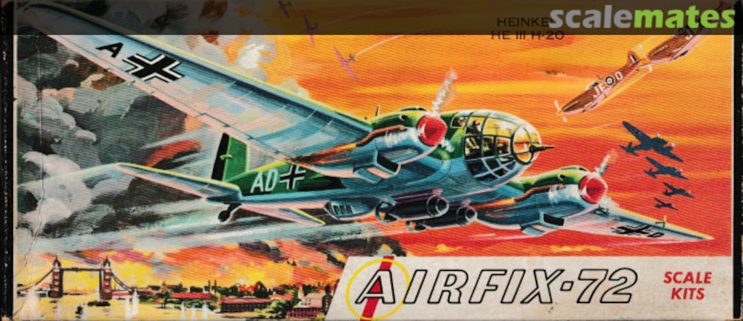 Boxart Heinkel He 111 H-20 3-98 Airfix Corporation of America