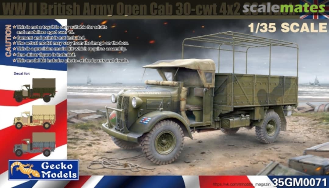 Boxart Open Cab 30-cwt 4x2 GS Truck 35GM0071 Gecko Models