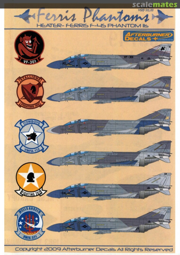 Boxart Ferris Phantoms AD48-051 Afterburner Decals