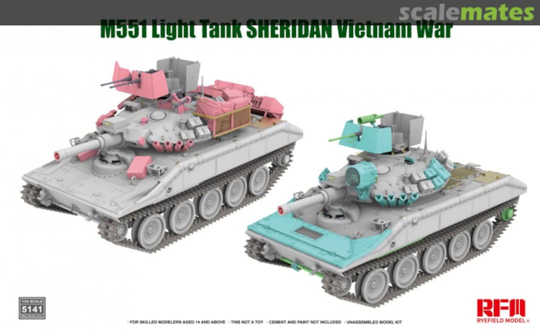 Boxart M551 Light Tank Sheridan RM-5141 Rye Field Model