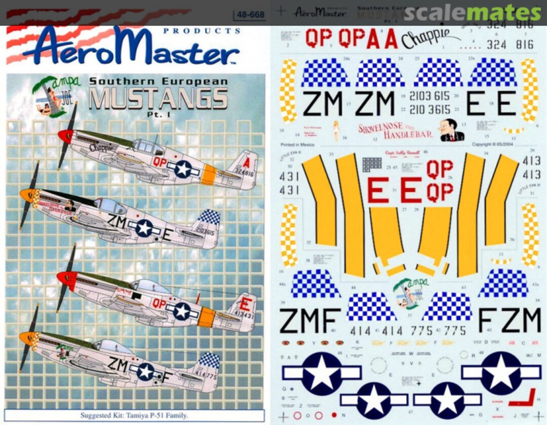 Boxart Southern European Mustangs 48-668 AeroMaster