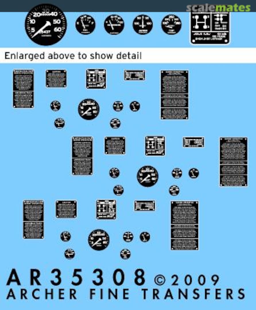 Boxart Ford GPA Jeep instruments and placards AR35308 Archer