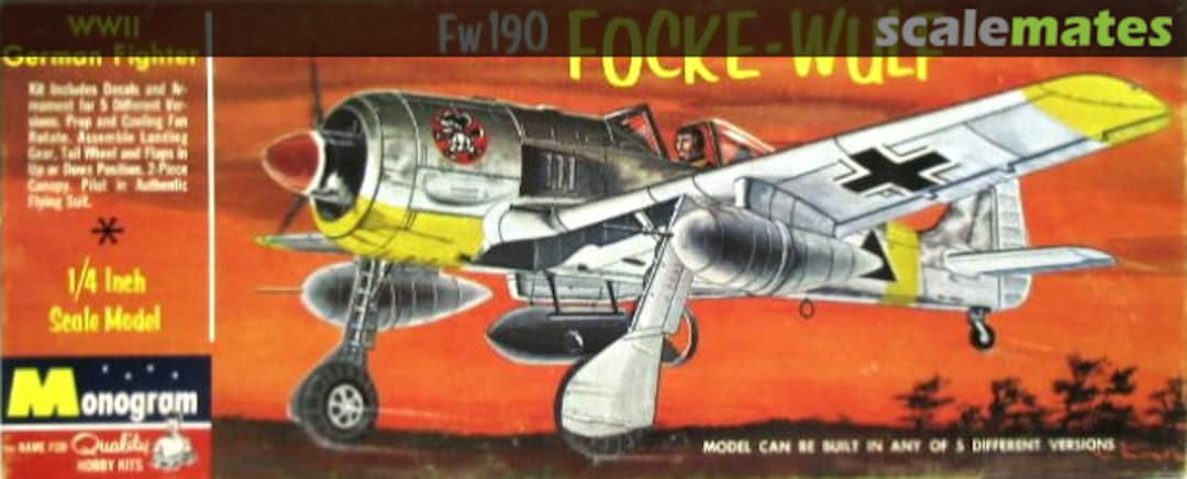 Boxart FW190 Focke-Wulf PA107-100 Monogram