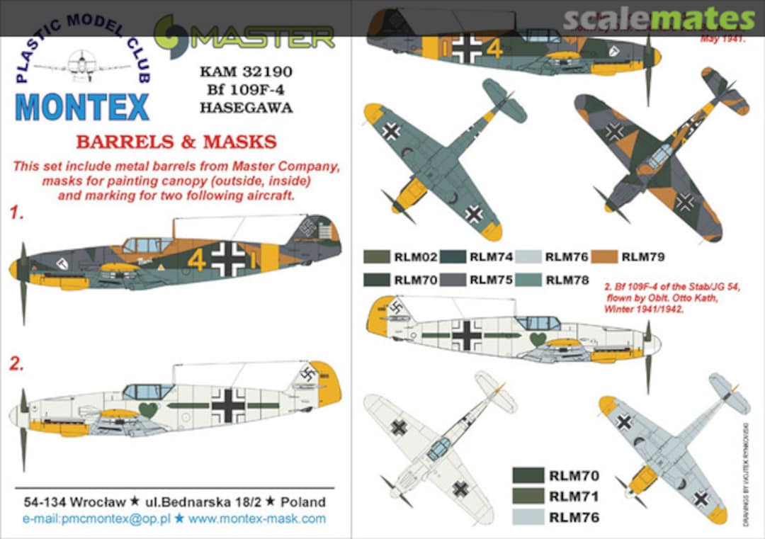 Boxart Bf 109F-4 KAM32190 Montex