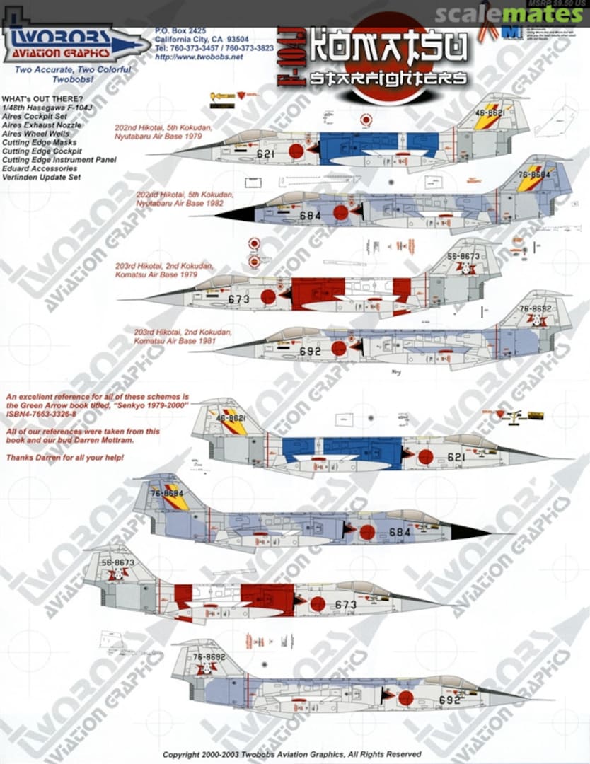 Boxart F-104J Komatsu Starfighters 48-051 TwoBobs Aviation Graphics