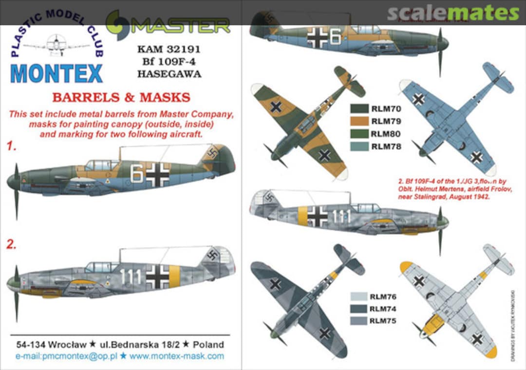 Boxart Bf 109F-4 KAM32191 Montex