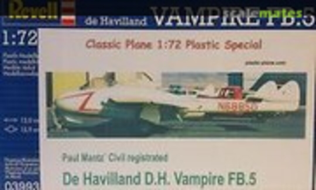 1:72 De Havilland D.H. Vampire FB.5 (Classic Plane B 159)