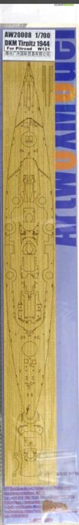 Boxart DKM Tirpitz 1944 Wooden Deck for Trumpeter #05712 AW20008 ArtwoxModel