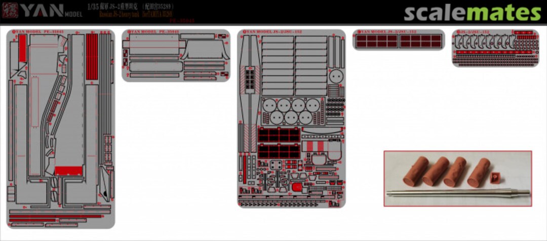 Boxart WWII Soviet Union JS-2 Heavy Tank PE set PE-35045 Yan Model