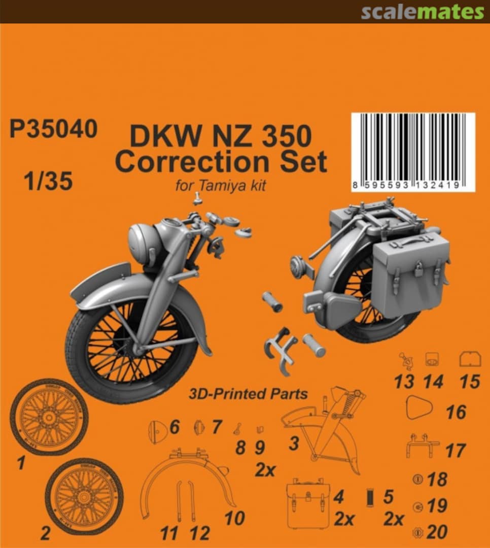 Boxart DKW NZ 350 Correction Set P35040 CMK