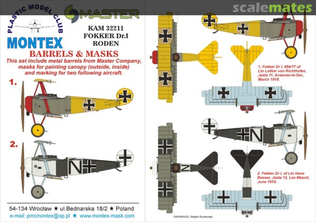 Boxart Fokker Dr.I KAM32211 Montex