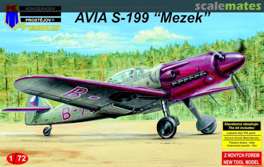 Boxart Avia S-199 "Mezek" KPM0019 Kovozávody Prostějov