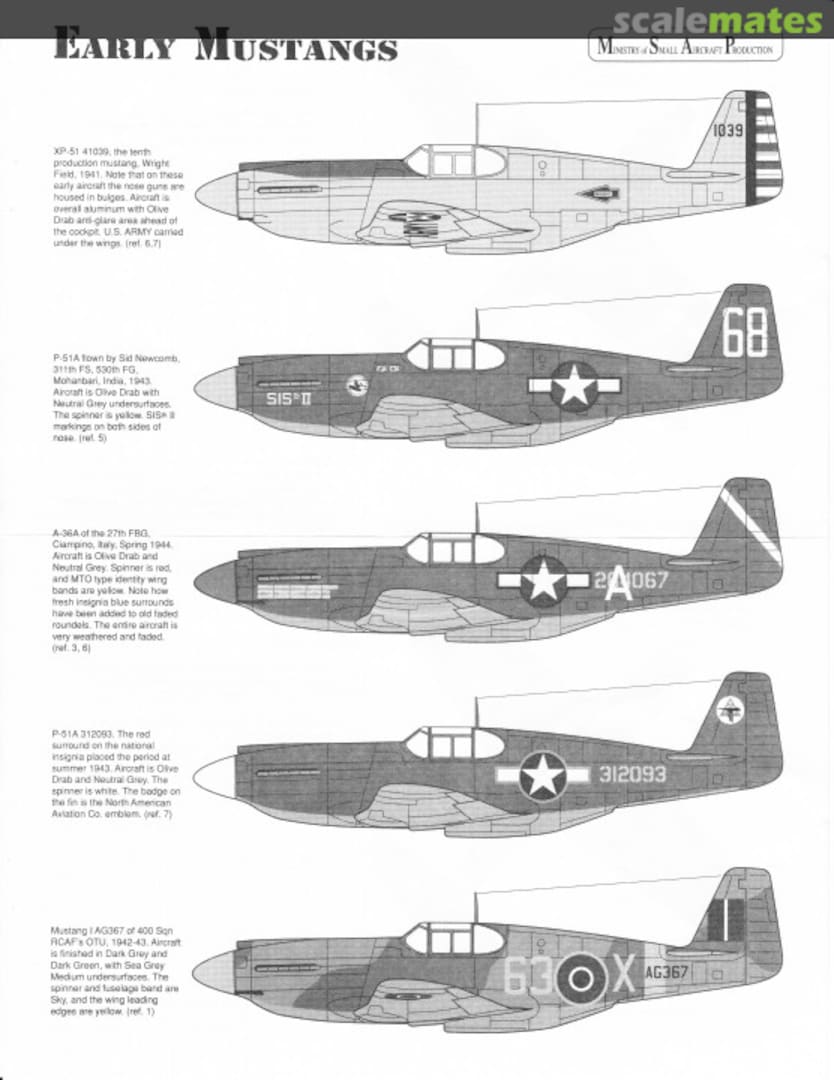 Boxart Early Mustangs 4833 Ministry of Small Aircraft Production