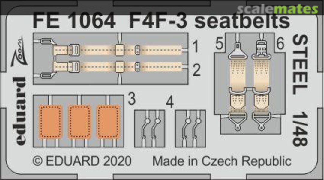 Boxart F4F-3 seatbelts FE1064 Eduard