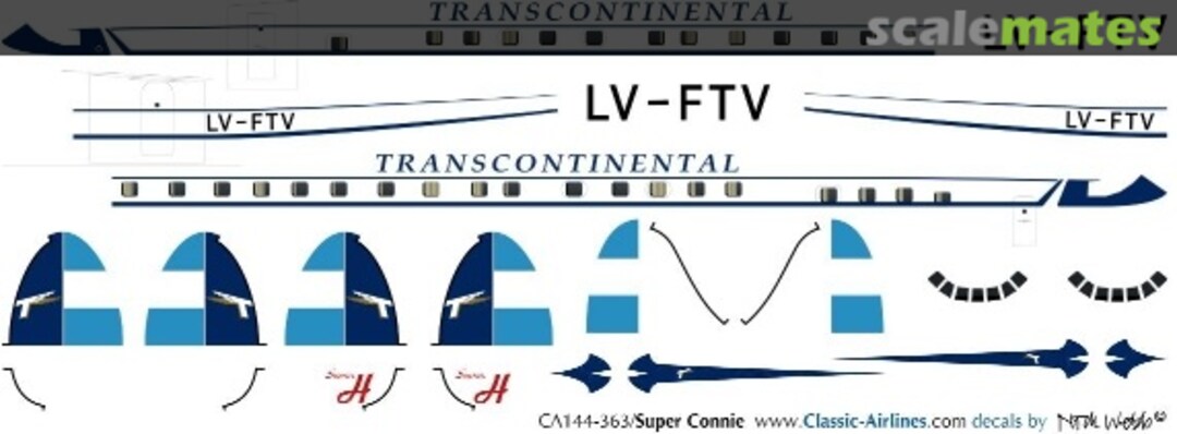 Boxart Transcontinental Super Constellation CA144-363 Classic Airlines