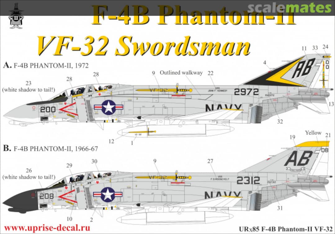 Boxart F-4B Phantom-II VF-32 UR1445 UpRise