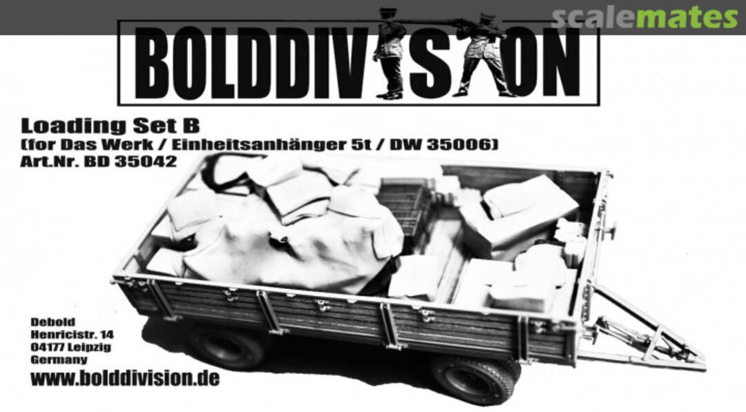 Boxart Beladungsset B / Loading set B Einheitsanhänger 5t 35042 Bolddivision