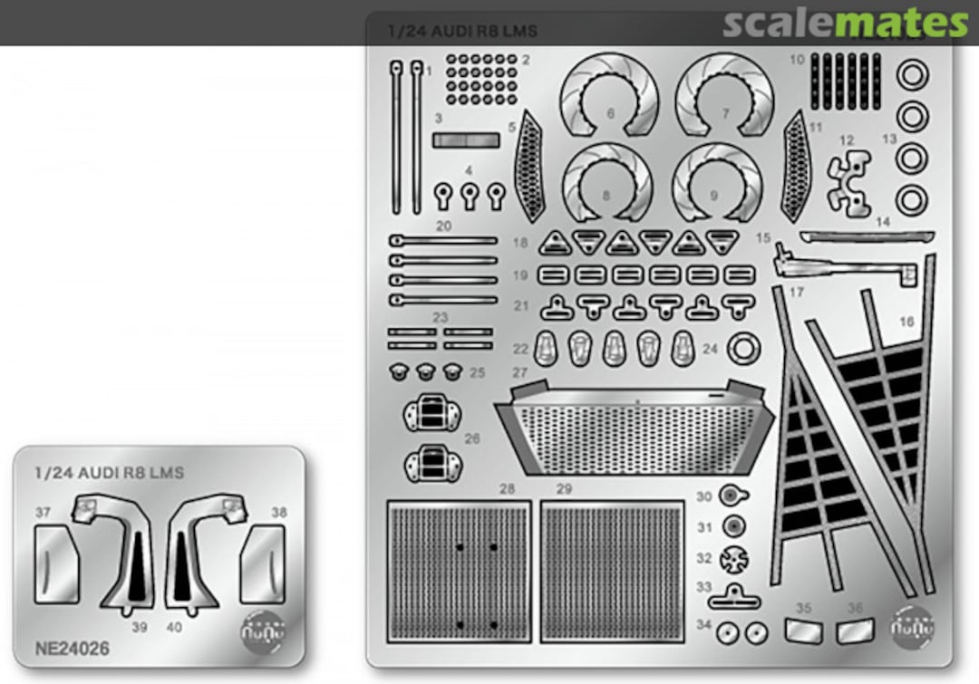 Boxart Audi R8 LMS Detail up Parts NE24026 NuNu Model Kit 